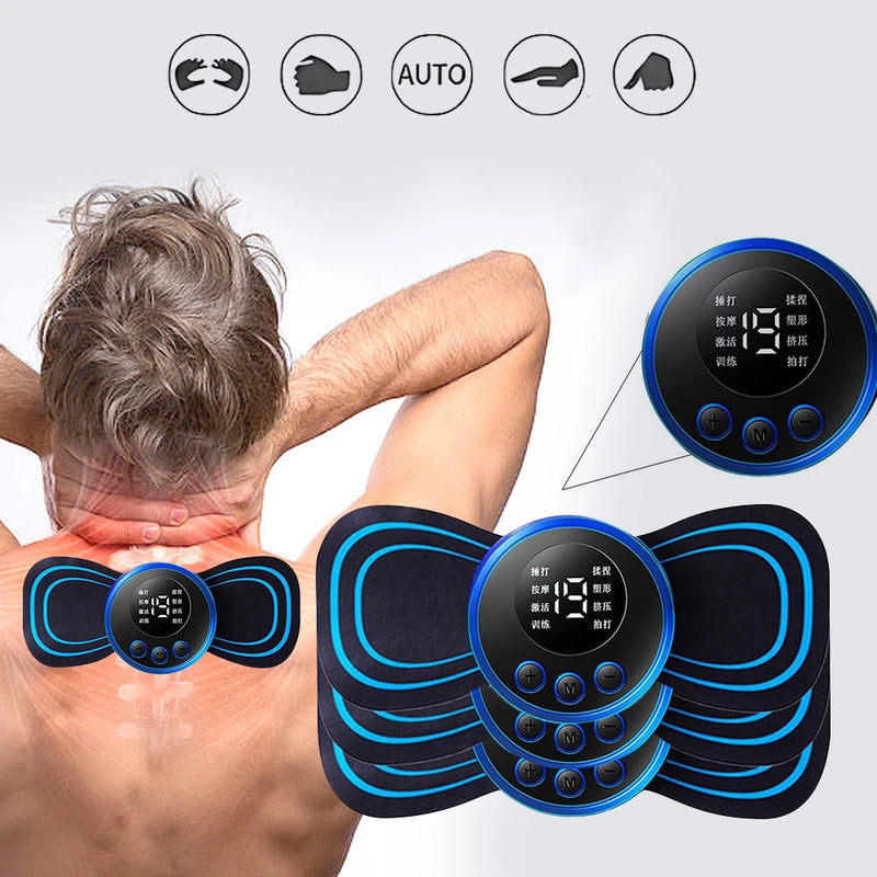 Mini massageador elétrico portátil de estimulação de pescoço